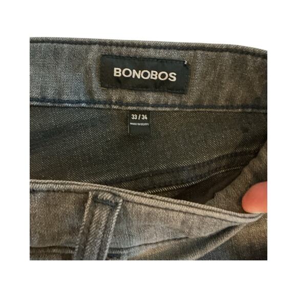 Bonobos Stretch Jeans Men’s 33x34 Gray Straight Fit Everyday Modern Denim - Picture 6 of 9